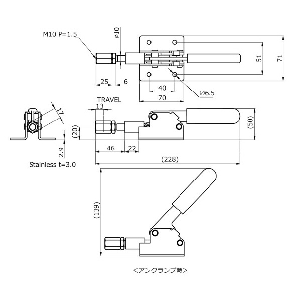 大阪角田興業（株） 横押し型トグルクランプ 横押し型トグルクランプ NO.51BXｼｮｳ