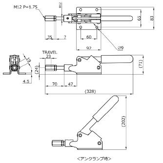 大阪角田興業（株） 横押し型トグルクランプ 横押し型トグルクランプ NO.51Bﾁｭｳ