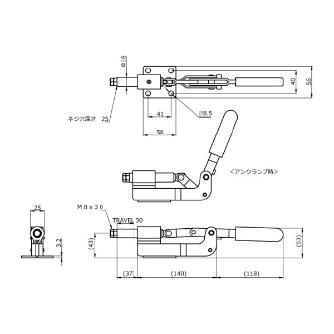大阪角田興業（株） 横押し型トグルクランプ 横押し型トグルクランプ NO.X6