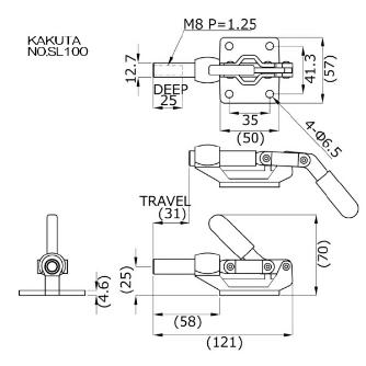 大阪角田興業（株） 横押し型トグルクランプ 横押し型トグルクランプ NO.SL100