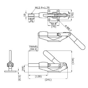 大阪角田興業（株） 横押し型トグルクランプ 横押し型トグルクランプ NO.SL300