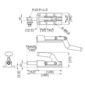 大阪角田興業（株） 横押し型トグルクランプ 横押し型トグルクランプ NO.SL350