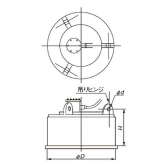 カネテック（株） 除鉄電磁石 HEM 除鉄電磁石 HEM-130Cﾎﾝﾀｲ