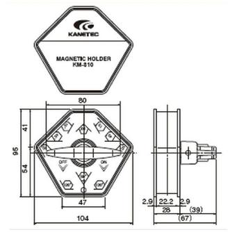 カネテック（株） マグネット6角ホルダ KM マグネット６角ホルダ KM-S10