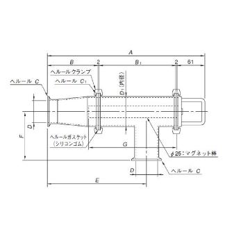 カネテック（株） マグネットフィルタ/サニタリ PCML マグネットフィルタ／サニタリ PCML-T15