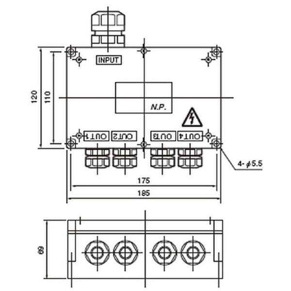 カネテック（株） 分岐箱 TB 分岐箱 TB-2PD