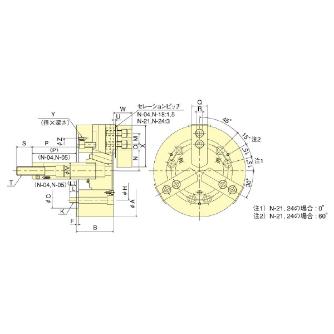 （株）北川鉄工所 中実パワーチャック N 中実パワ－チャック N-10