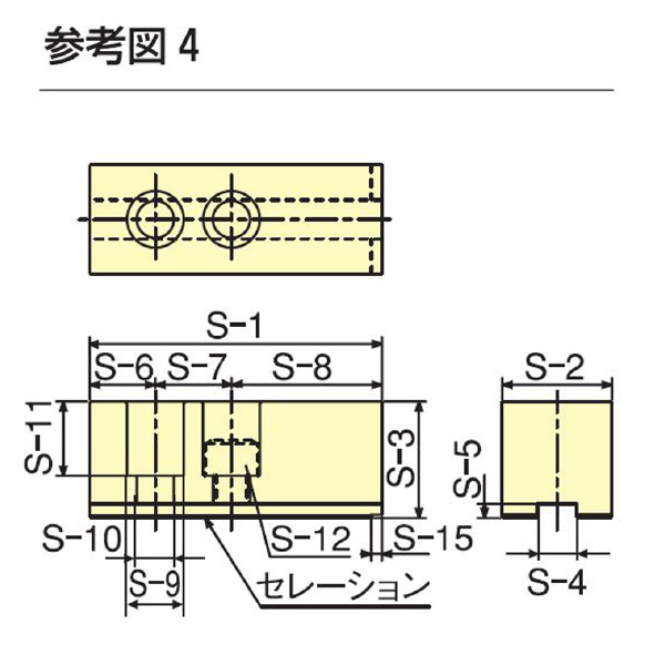 （株）北川鉄工所 パワーチャック用ソフトジョー SB ソフトジョー　生爪　２個セット SJ15C1T