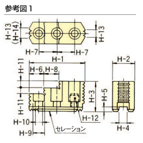 （株）北川鉄工所 パワーチャック用ハードジョー HB 硬爪 HB08N1