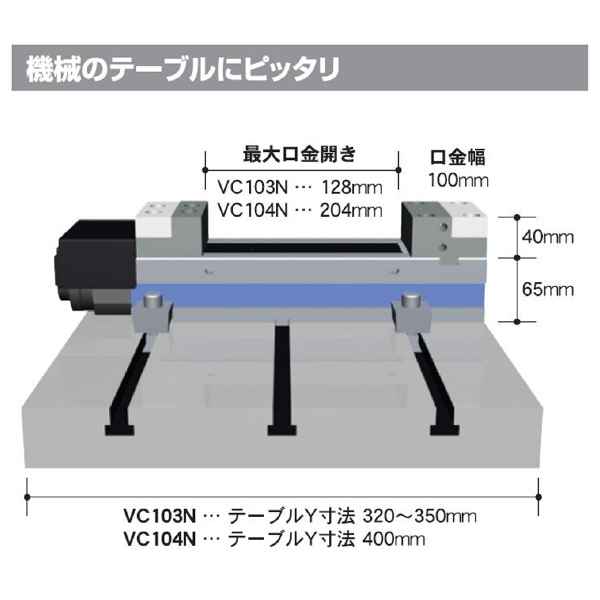 （株）北川鉄工所 小型M/C用ピッタリバイス VC-N 小型Ｍ／Ｃ用ピッタリバイス VC103N