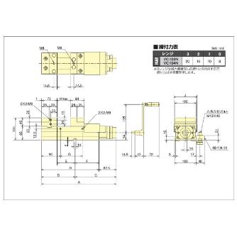 （株）北川鉄工所 小型M/C用ピッタリバイス VC-N 小型Ｍ／Ｃ用ピッタリバイス VC103N