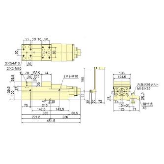 （株）北川鉄工所 センター溝テーブル用パワーバイス VQX125N-15 ＭＣパワーバイス（門型Ｍ／Ｃ用） VQX125N-15