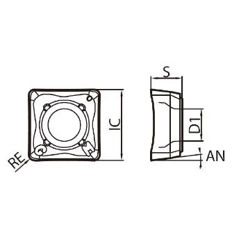 京セラ（株） チップ CVDコーティング ドリル用 SCMT チップ　ＣＶＤコーティング　ドリル用 SCMT040205-GM-E CA520D