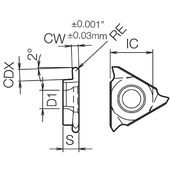 京セラ（株） チップ 超硬 溝用 GBA チップ　超硬　溝用 GBA43L100-050R KW10