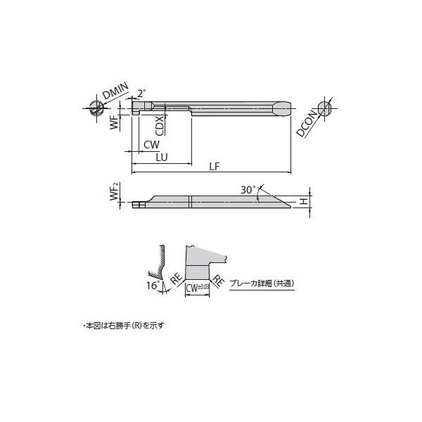 京セラ（株） チップ 超硬 溝用 EZGR チップ　超硬　溝用 EZGR080070-150 GW05