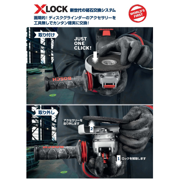 ボッシュ（株） X－LOCK ディスクグラインダー Ｘ－ＬＯＣＫディスクグラインダ GWX750-125S