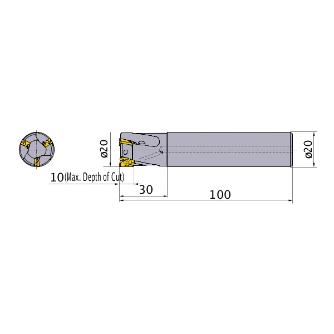 三菱マテリアル（株） カッタ 多機能用(シャンクタイプ) APX3000 カッタ　多機能用（シャンクタイプ） APX3000R202SA20SA