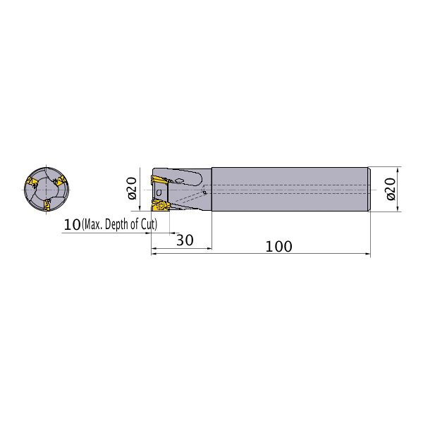 三菱マテリアル（株） カッタ 多機能用(シャンクタイプ) APX3000 カッタ　多機能用（シャンクタイプ） APX3000R203SA20SA