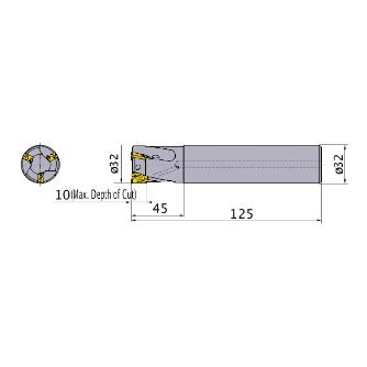 三菱マテリアル（株） カッタ 多機能用(シャンクタイプ) APX3000 カッタ　多機能用（シャンクタイプ） APX3000R325SA32SA
