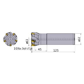 三菱マテリアル（株） カッタ 多機能用(シャンクタイプ) APX3000 カッタ　多機能用（シャンクタイプ） APX3000R638SA32SA