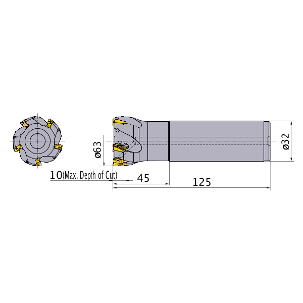 三菱マテリアル（株） カッタ 多機能用(シャンクタイプ) APX3000 カッタ　多機能用（シャンクタイプ） APX3000R638SA32SA