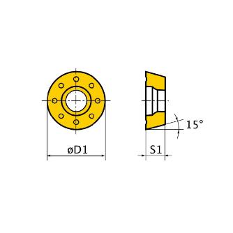 三菱マテリアル（株） カッタチップ RDMW カッタチップ（超硬コーティング） RDMW0517M0E VP15TF