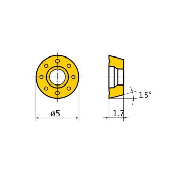 三菱マテリアル（株） カッタチップ RDMW カッタチップ（超硬コーティング） RDMW0517M0E VP15TF