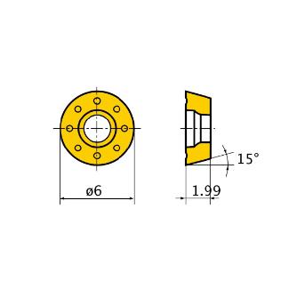 三菱マテリアル（株） カッタチップ RDMW カッタチップ（超硬コーティング） RDMW0620M0E VP15TF