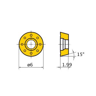 三菱マテリアル（株） カッタチップ RDMW カッタチップ（超硬コーティング） RDMW0620M0E VP15TF