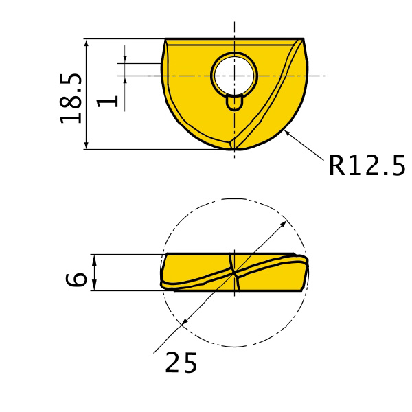 三菱マテリアル（株） カッタチップ SRFT カッタチップ（超硬コーティング） SRFT25 VP15TF