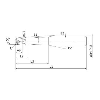 三菱マテリアル（株） ミラクルエンドミル VCHFRB ミラクルエンドミル VCHFRB D0300R075N30