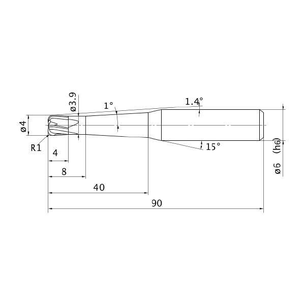 三菱マテリアル（株） ミラクルエンドミル VCHFRB ミラクルエンドミル VCHFRB D0400R100N40