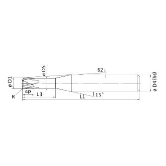 三菱マテリアル（株） ミラクルエンドミル VCHFRB ミラクルエンドミル VCHFRB D0600R150N18