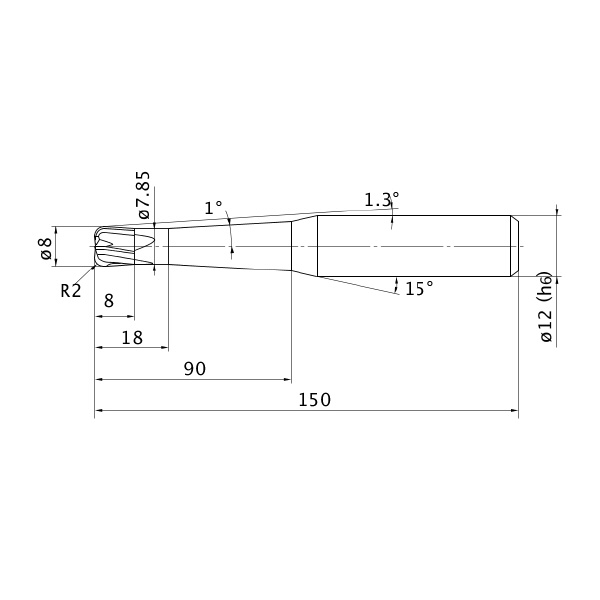 三菱マテリアル（株） ミラクルエンドミル VCHFRB ミラクルエンドミル VCHFRB D0800R200N90