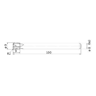 三菱マテリアル（株） ミラクルエンドミル VCHFRB ミラクルエンドミル VCHFRB D0900R200A100