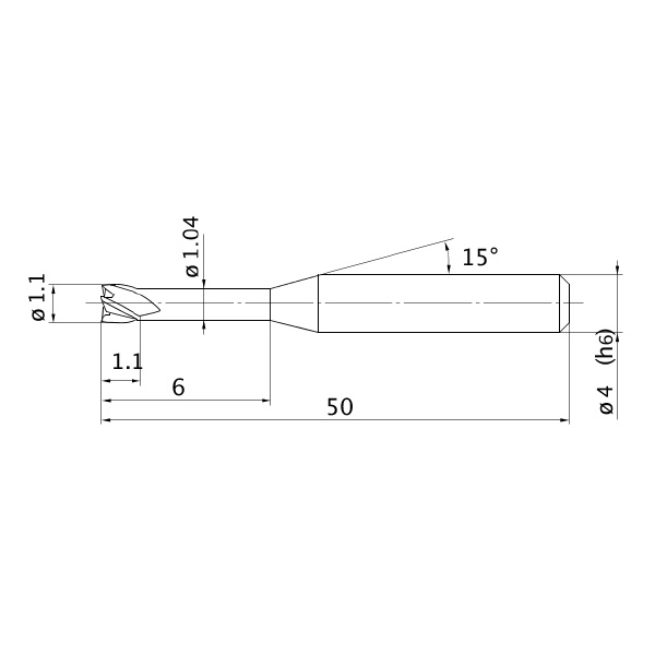 三菱マテリアル（株） エムスターエンドミル MS4XL エムスターエンドミル MS4XL D0110N060