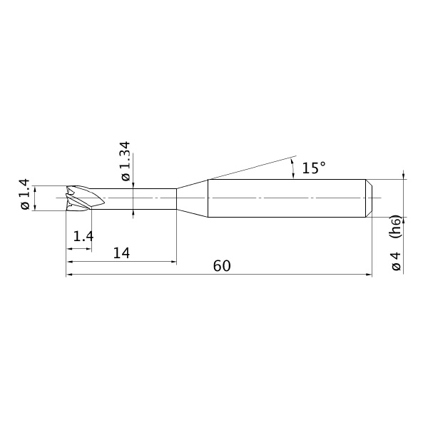 三菱マテリアル（株） エムスターエンドミル MS4XL エムスターエンドミル MS4XL D0140N140