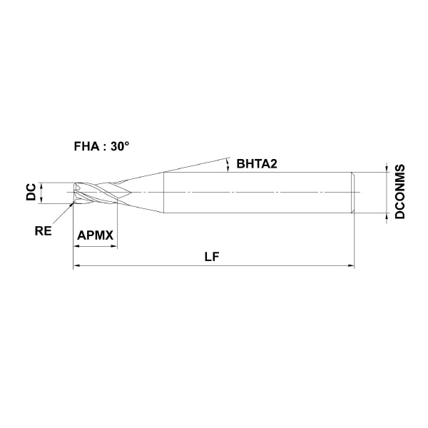 三菱マテリアル（株） エムスターエンドミル MS4MRB エムスターエンドミル MS4MRB D0500R100