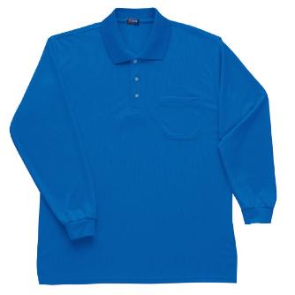 日新被服（株） 長袖ポロシャツ 7712-30 長袖ポロシャツ 7712-30-SS ﾌﾞﾙｰ