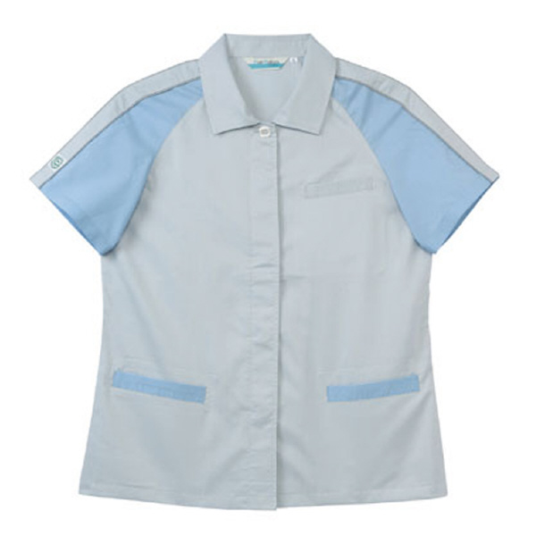 日新被服（株） 半袖スモック E1107-84 半袖スモック E1107-84-LL ｼﾙﾊﾞｰXｻｯｸｽ
