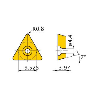 三菱マテリアル（株） 旋削用インサート(CBNコーティング) NP-TCGW 旋削用インサート（ＣＢＮコーティング） NP-TCGW16T308GA3 MBC020