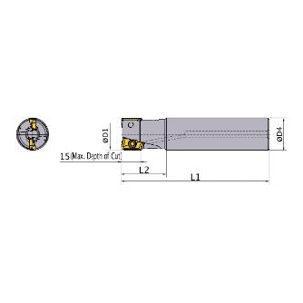 三菱マテリアル（株） カッタ 多機能用(シャンクタイプ) APX4000 カッタ　多機能用（シャンクタイプ） APX4000R252SA25ELA