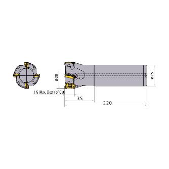 三菱マテリアル（株） カッタ 多機能用(シャンクタイプ) APX4000 カッタ　多機能用（シャンクタイプ） APX4000R282SA25ELA