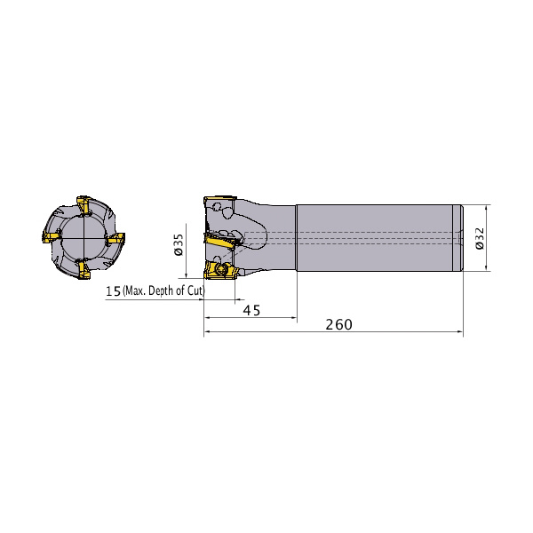 三菱マテリアル（株） カッタ 多機能用(シャンクタイプ) APX4000 カッタ　多機能用（シャンクタイプ） APX4000R353SA32ELA