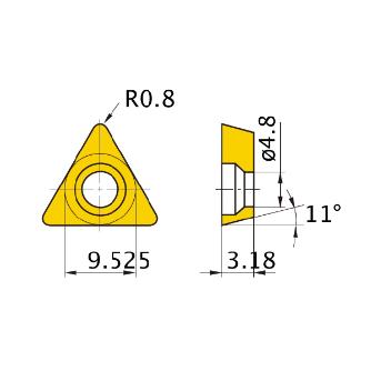 三菱マテリアル（株） 旋削用インサート(PCD) NP-TPMX 旋削用インサート（ＰＣＤ） NP-TPMX160308L-F MD220