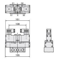 ＣＫＤ（株） セレックスバルブ パイロット式5ポート弁 4F430