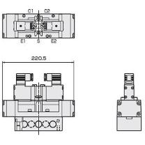 ＣＫＤ（株） セレックスバルブ パイロット式5ポート弁 4F630