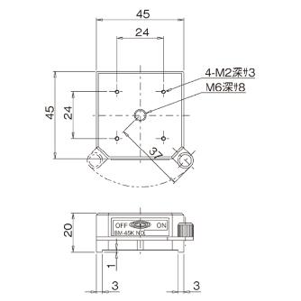 中央精機（株） レバー式マグネットスタンド BM レバー式マグネットスタンド BM-45K