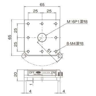中央精機（株） レバー式マグネットスタンド BM レバー式マグネットスタンド BM-65K