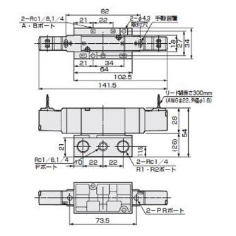 ＣＫＤ（株） セレックスバルブ パイロット式5ポート弁 4KB220 セレックスバルブ　パイロット式５ポート弁 4KB220-08-DC24V